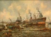 unknow artist Seascape, boats, ships and warships. 150 painting